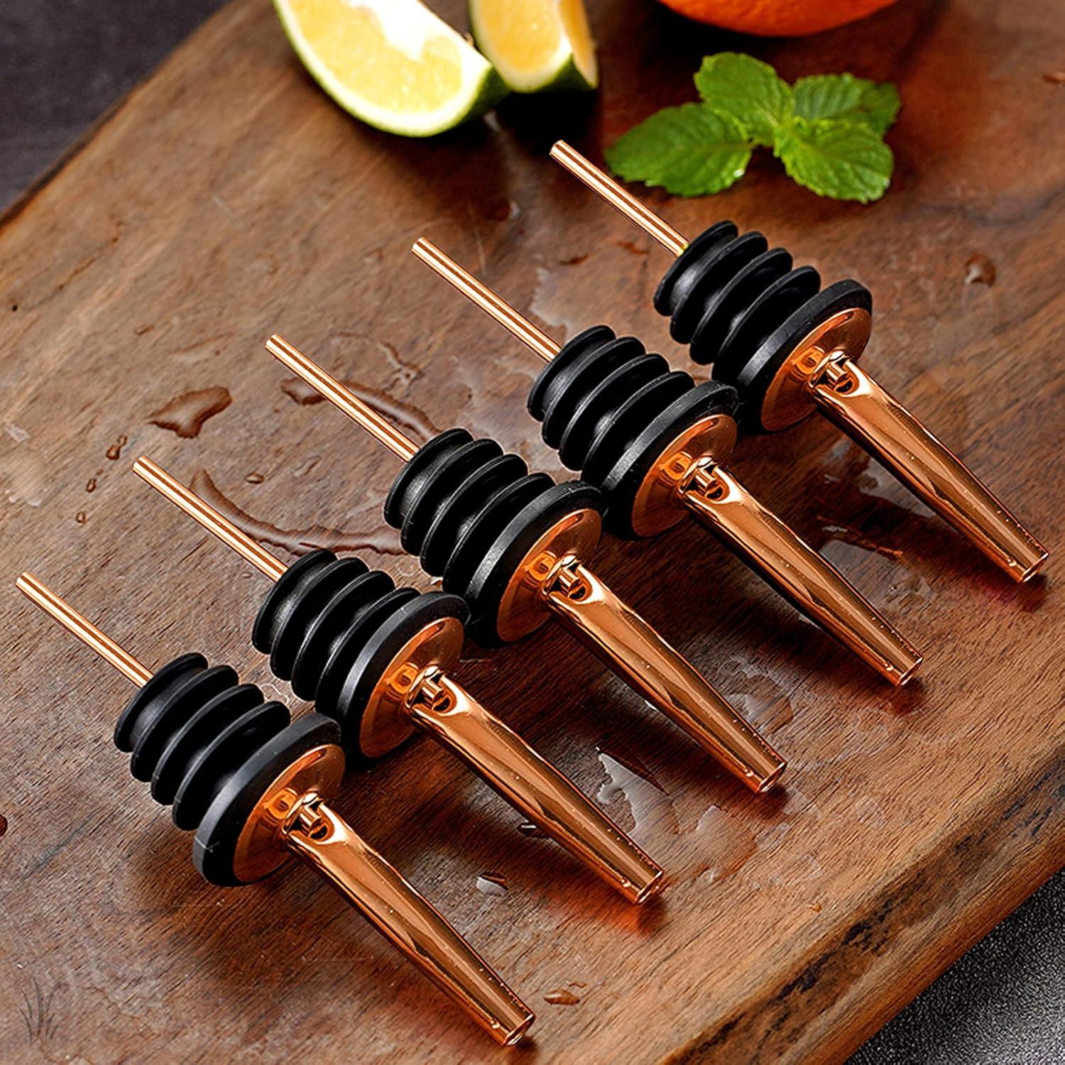 Vertedores de Botellas de Licor Acero Inoxidable Cobre - 8 Piezas