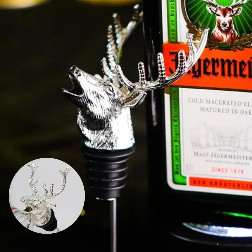 Vertedor de Vino Cabeza de Ciervo Sdjdhej Aleación Zinc 11.5cm