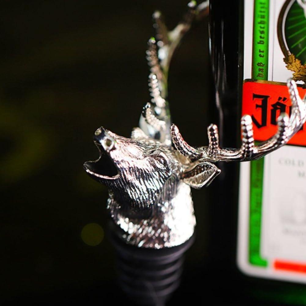 Vertedor de Vino Cabeza de Ciervo Sdjdhej Aleación Zinc 11.5cm