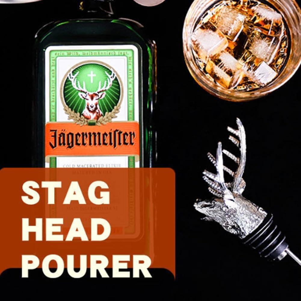 Vertedor de Vino Cabeza de Ciervo Sdjdhej Aleación Zinc 11.5cm