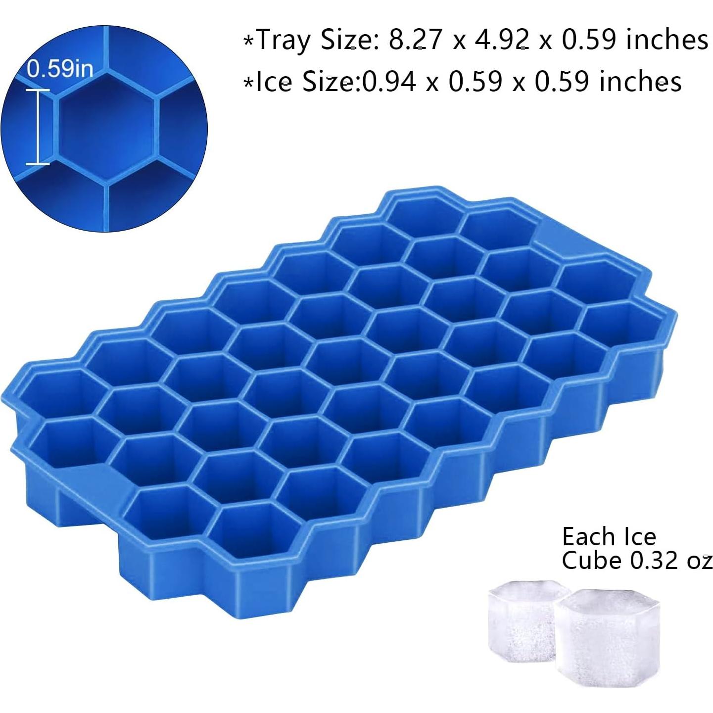 Bandejas de Hielo de Silicona Starfa Lab - 2 Piezas 37 Rejillas