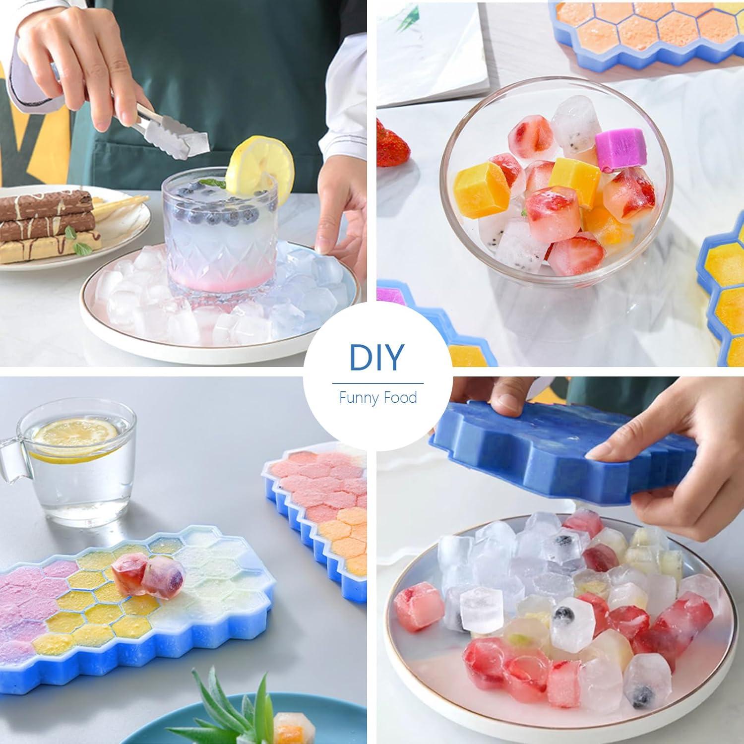 Bandejas de Hielo de Silicona Starfa Lab - 2 Piezas 37 Rejillas