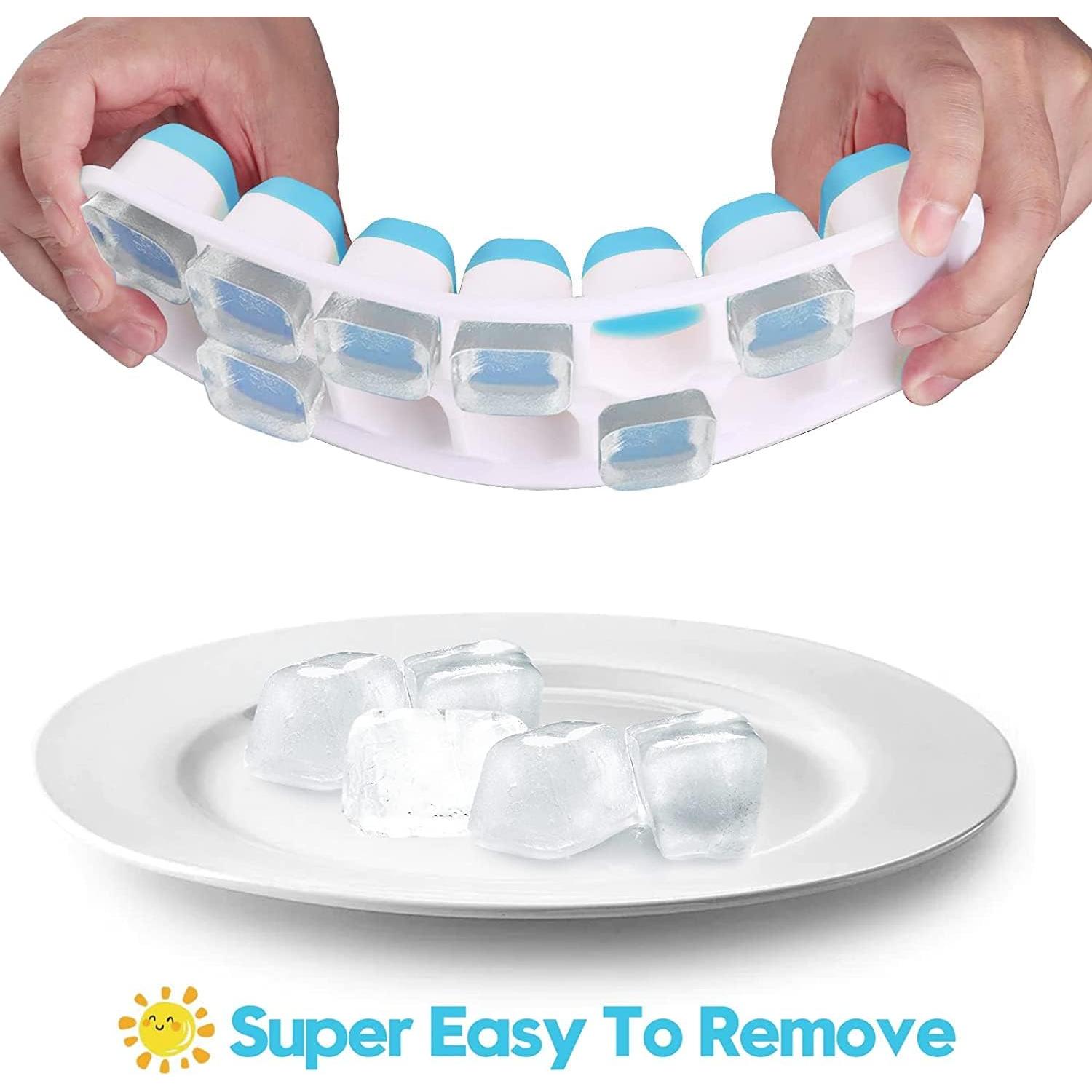 Bandejas de Hielo Silicona Furnsii 2 Piezas Apilables 56 Cubos