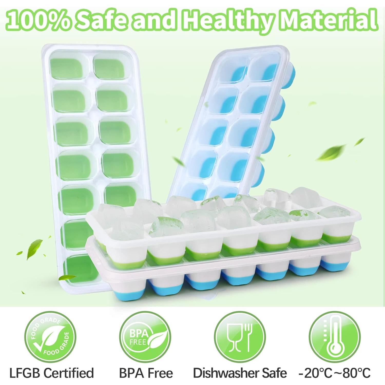 Bandejas de Hielo Silicona Furnsii 2 Piezas Apilables 56 Cubos