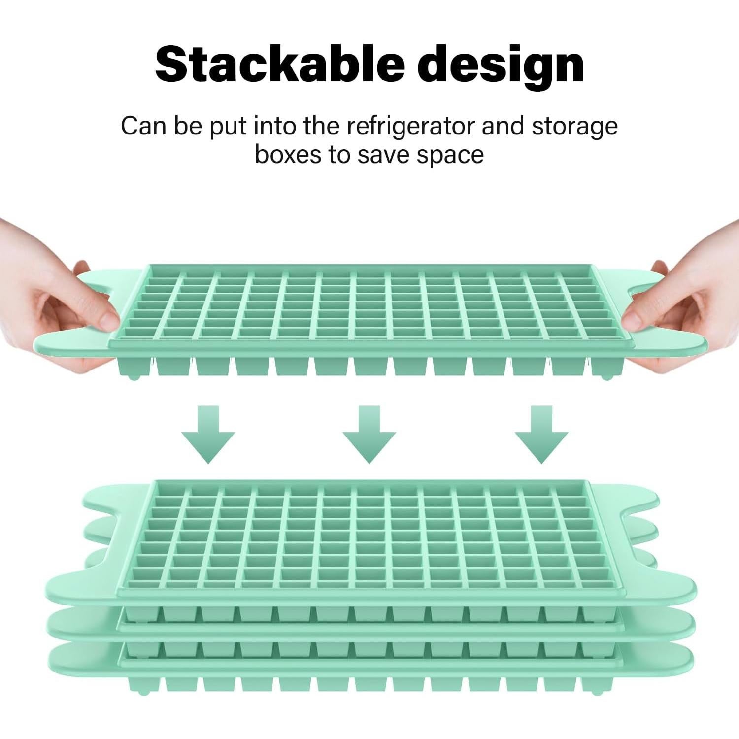Bandeja de Hielo Mini FDDBI con Contenedor - 117 Cubos 1 cm