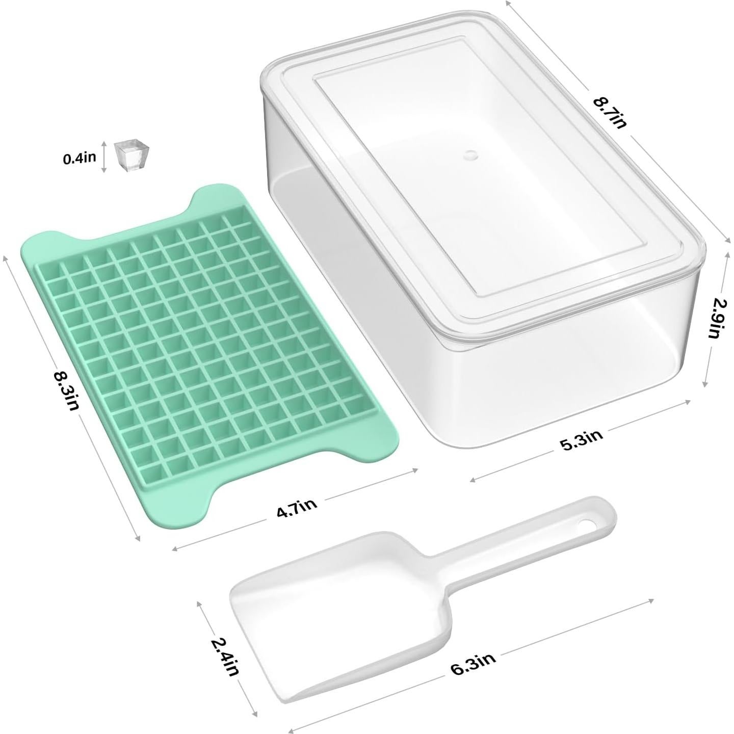Bandeja de Hielo Mini FDDBI con Contenedor - 117 Cubos 1 cm