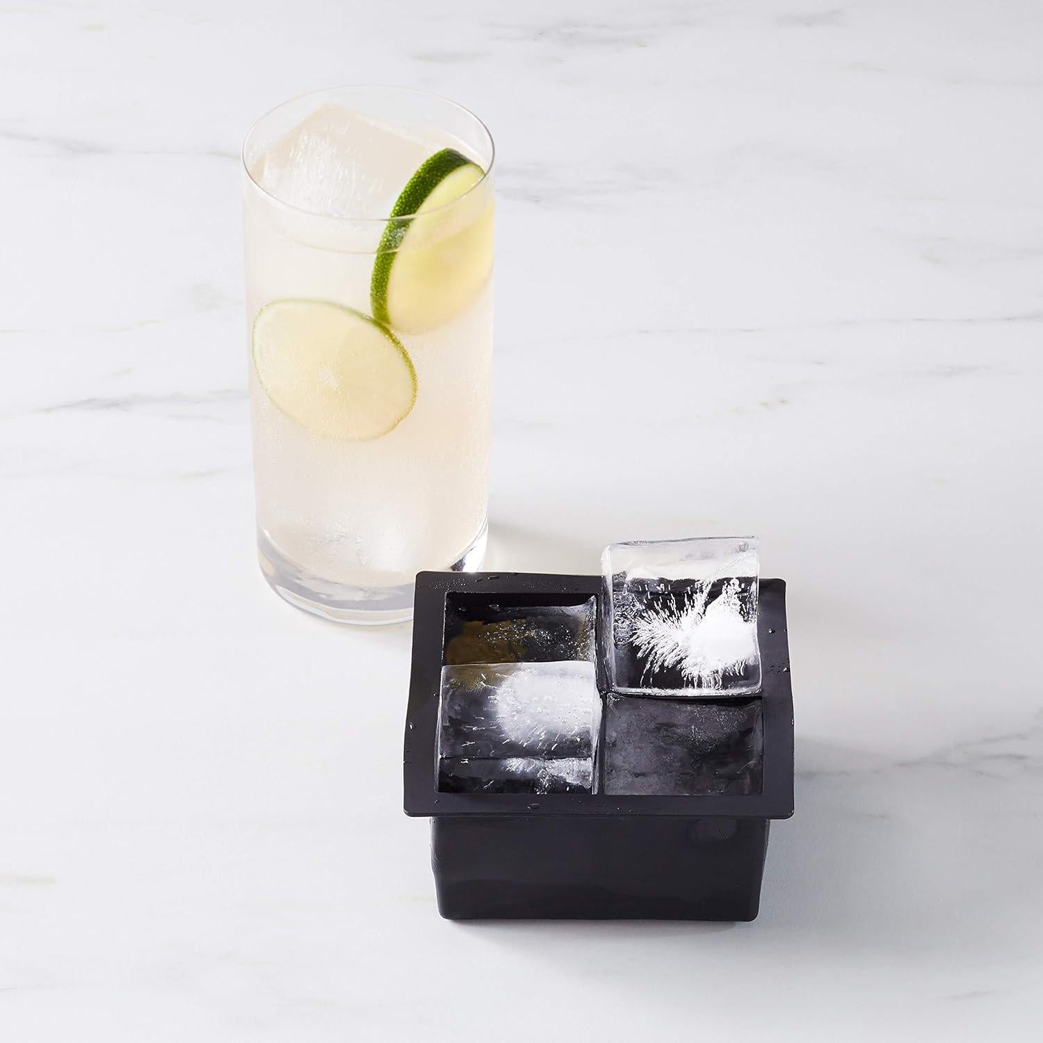 Bandejas de Hielo de Silicona Amazon Basics, Juego de 2, 10.8 cm