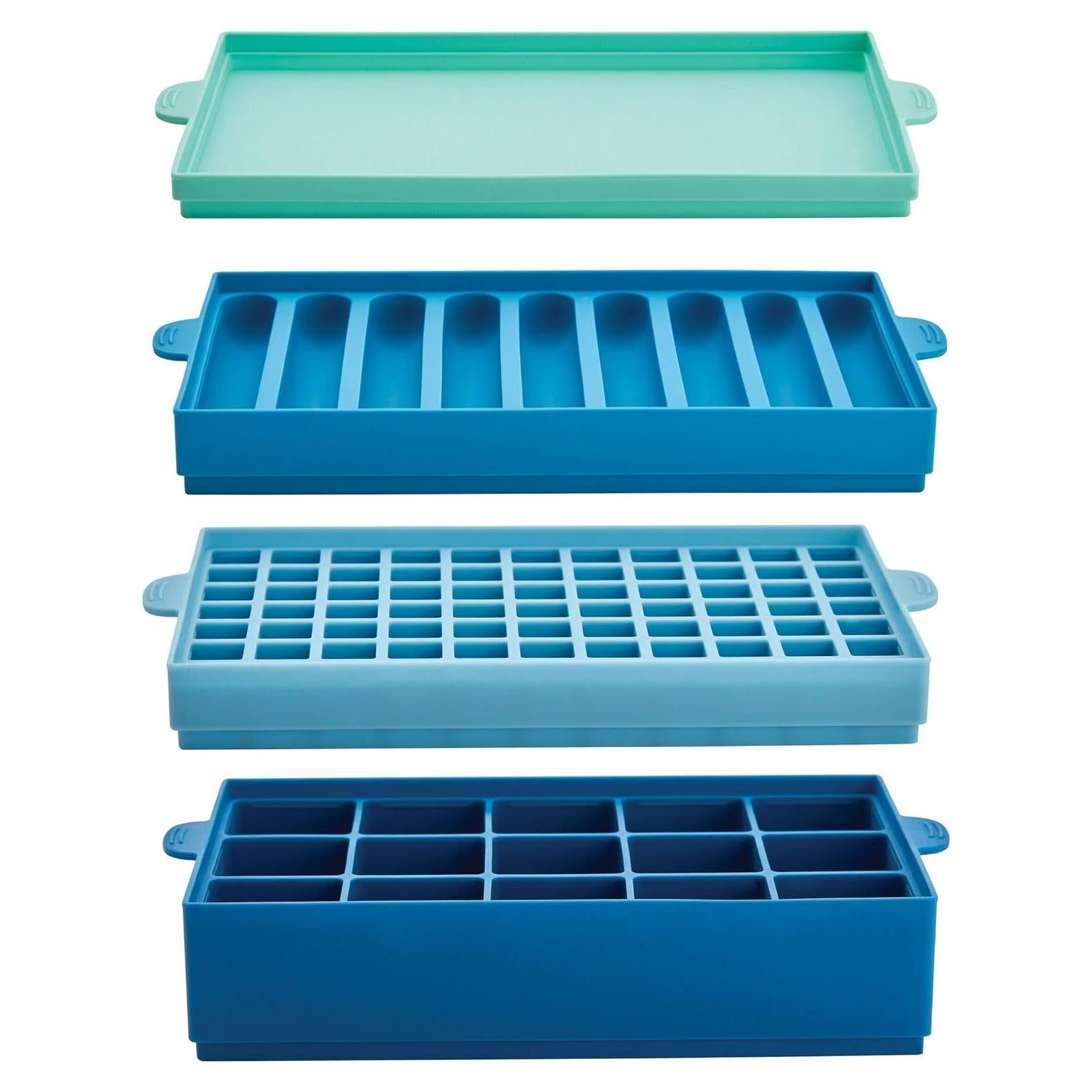 Bandejas de Hielo de Silicona Farberware 4-Pieza Azul