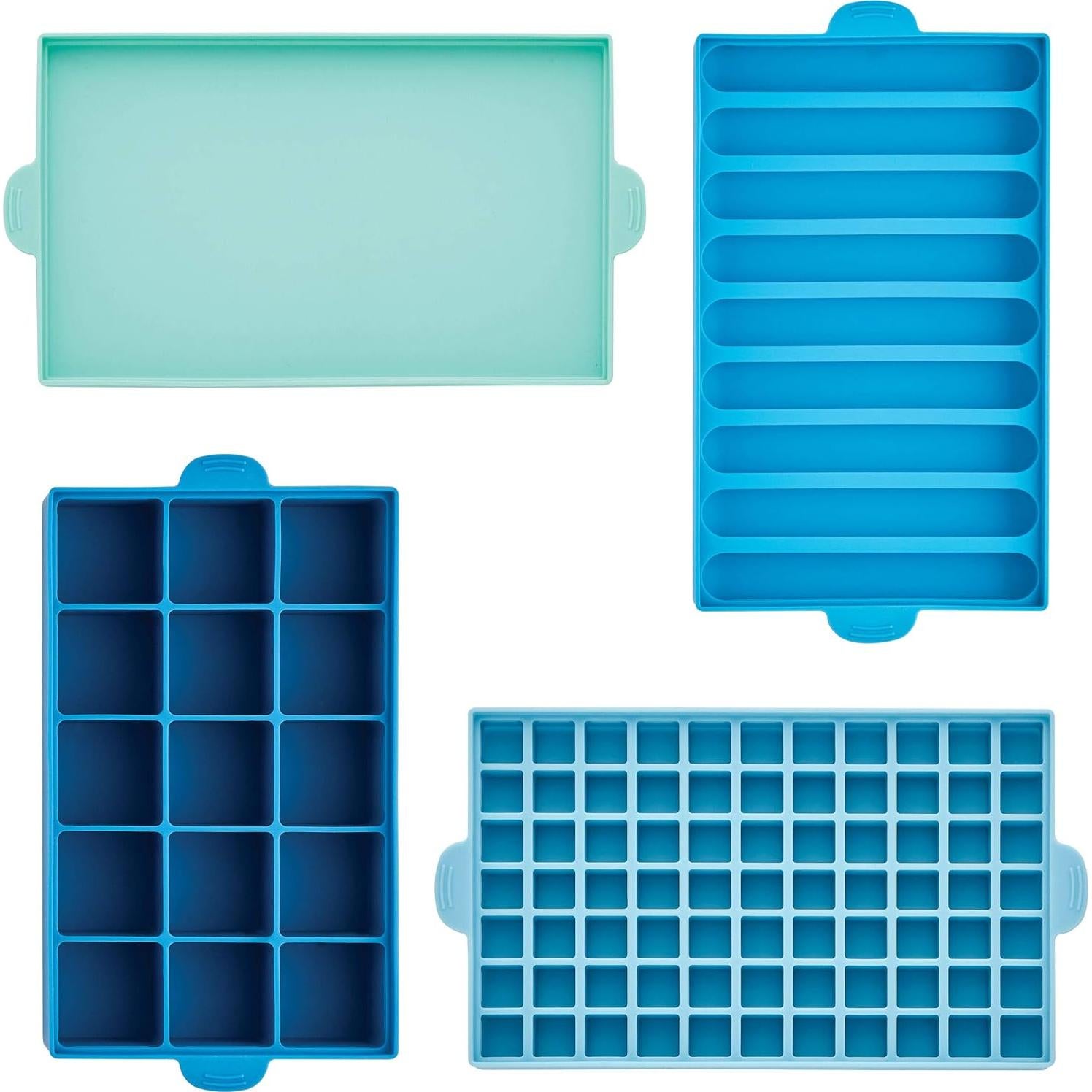 Bandejas de Hielo de Silicona Farberware 4-Pieza Azul