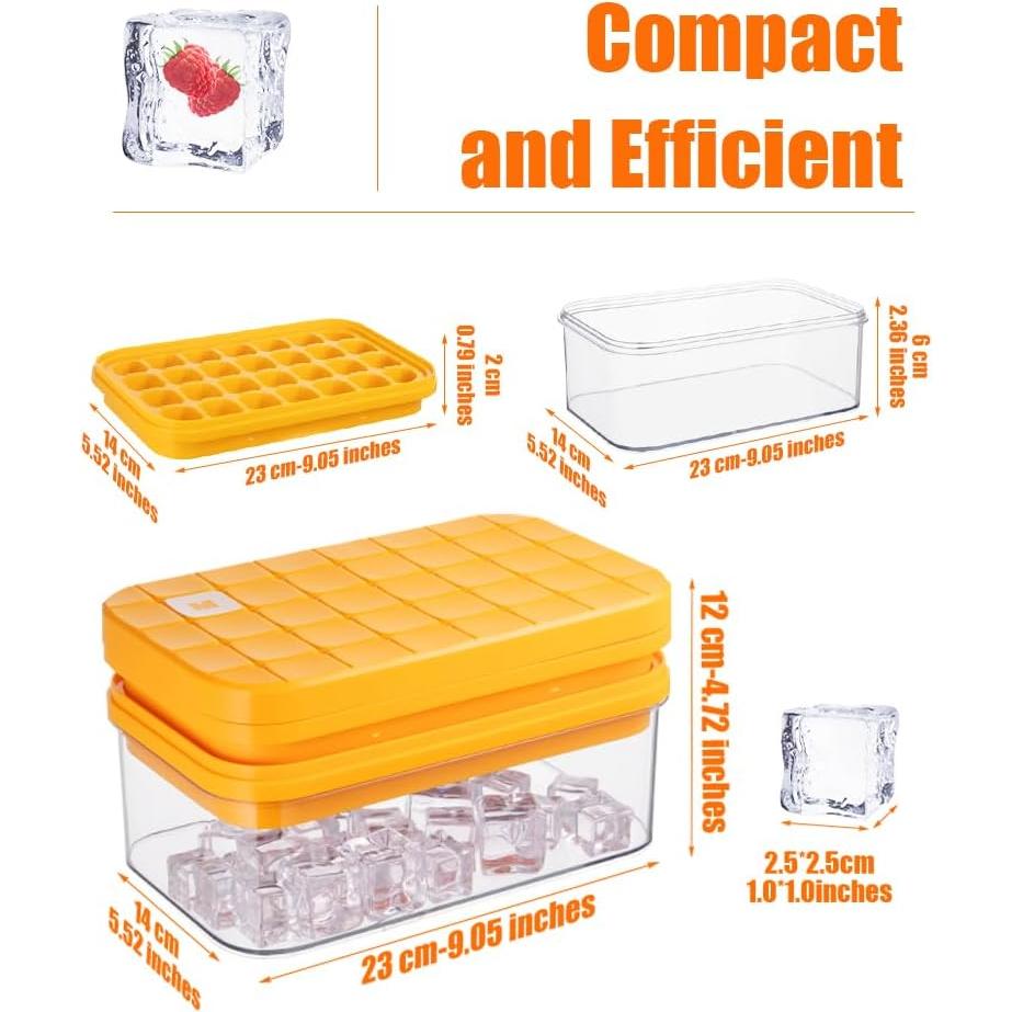 Bandeja de Hielo Brigii IC01 con Tapa y 56 Cubos Apilables