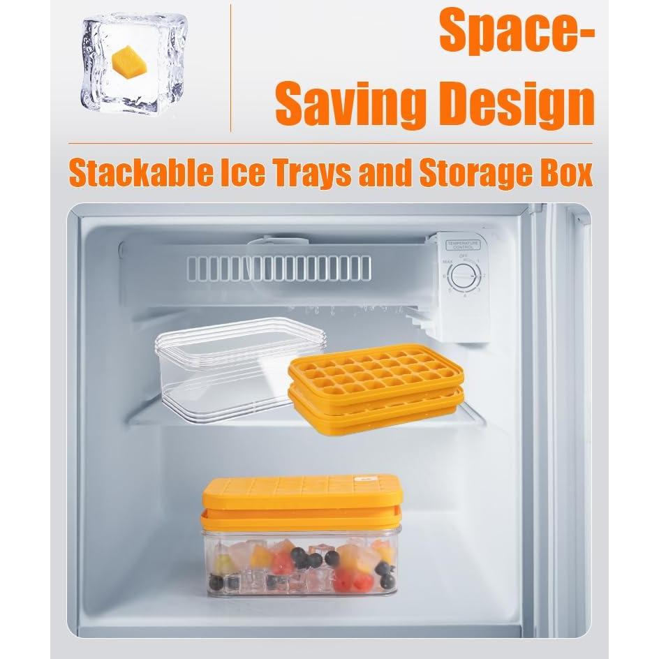 Bandeja de Hielo Brigii IC01 con Tapa y 56 Cubos Apilables