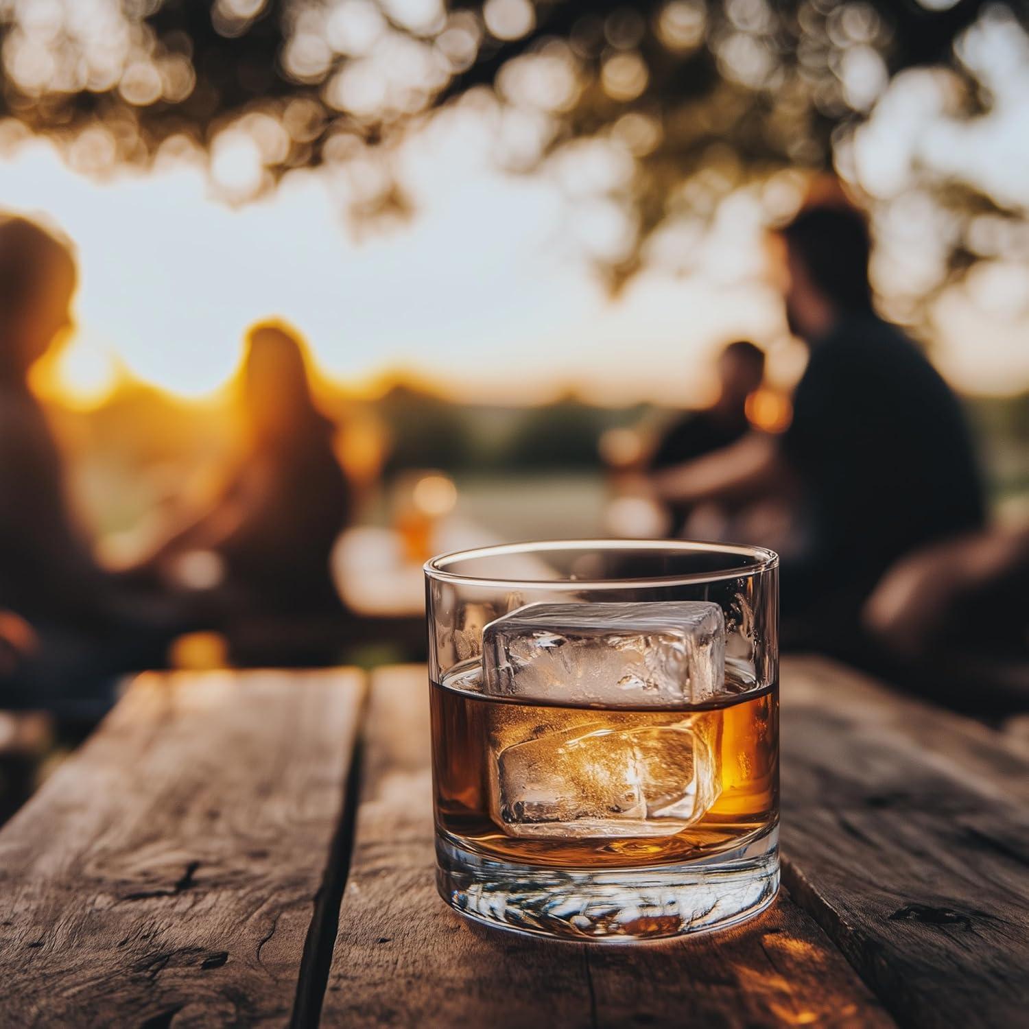 Moldes de Hielo Glacio - 2 Bandejas de Silicona para 8 Cubos Grandes