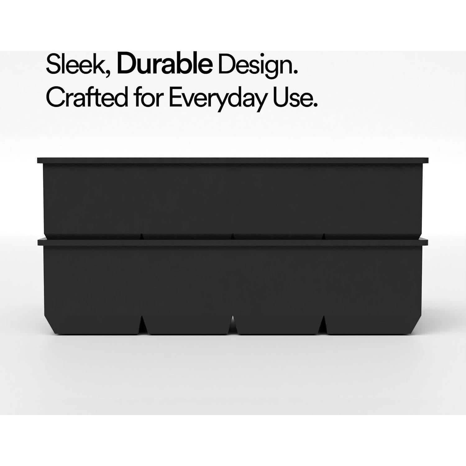 Moldes de Hielo Glacio - 2 Bandejas de Silicona para 8 Cubos Grandes