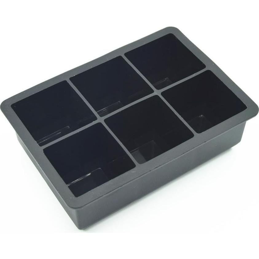 Bandeja de Hielo Rippl de Silicona 6 Cavidades Grandes Negra