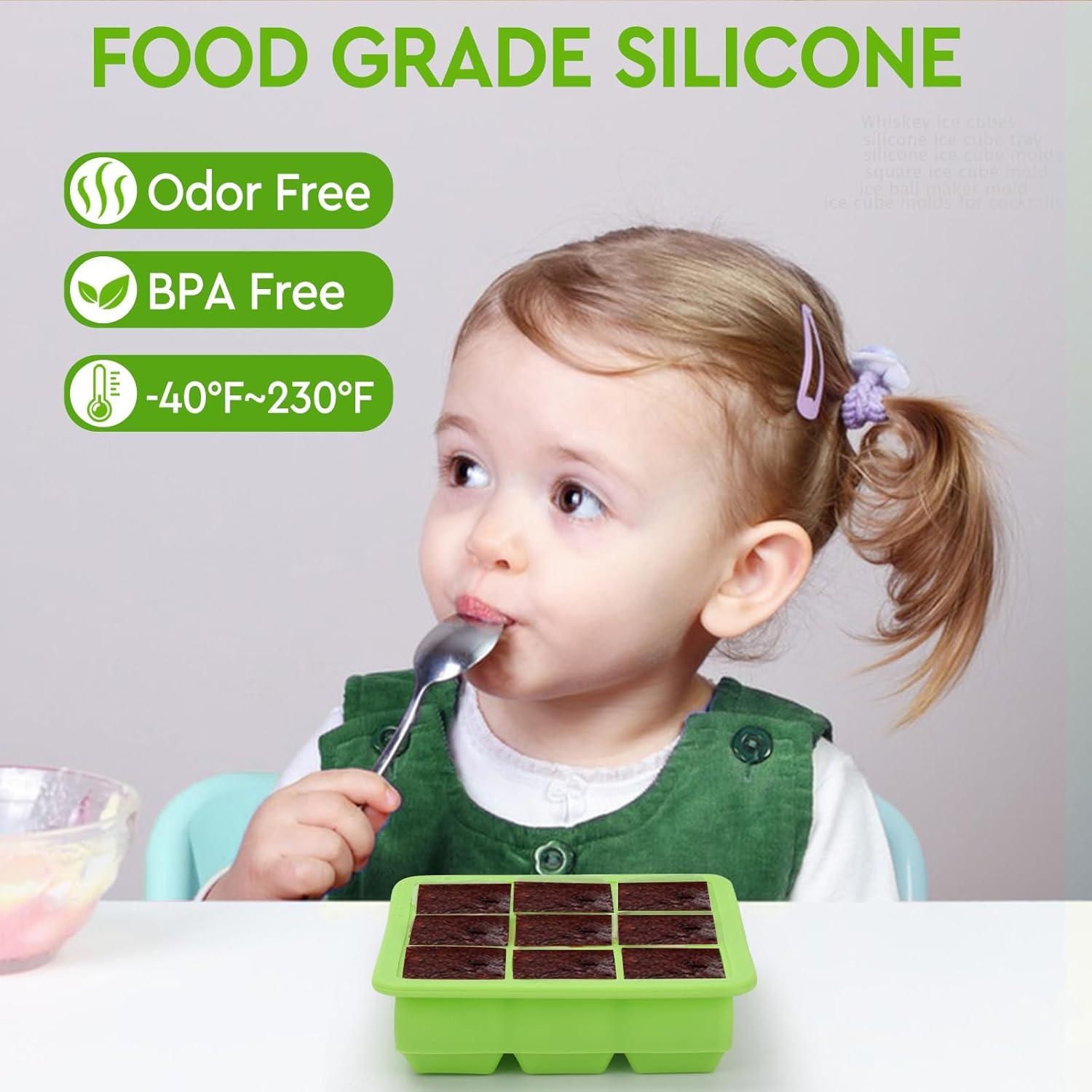 Bandeja de Hielo de Silicona Aibirui con Tapa 13.5x3.5 cm