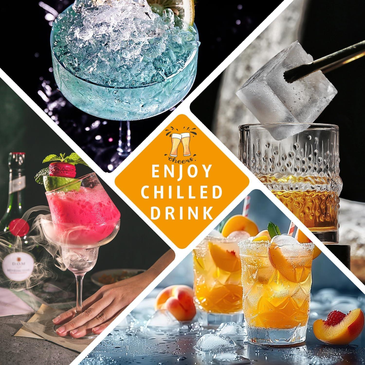 Juego de 2 bandejas de hielo Azosowo con tapa apilables