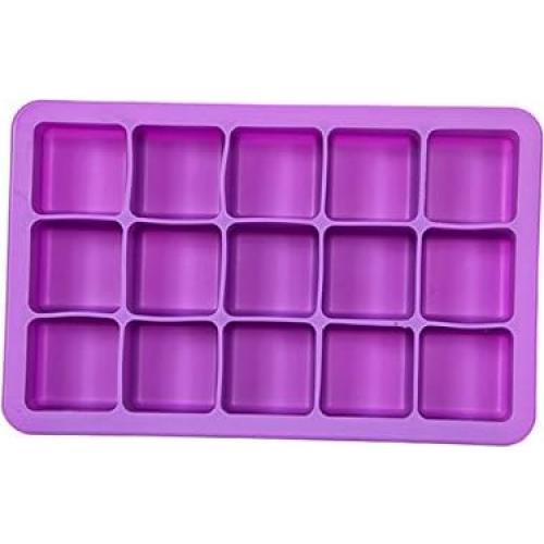 Molde de Hielo Elbee Home 2 Piezas Silicona Flexible 30 Cubos Morado