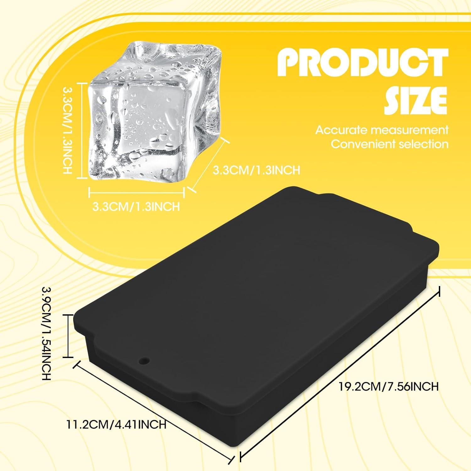 Bandeja de Hielo Silicona LHJJJL 15 Cubos Apilable Negra