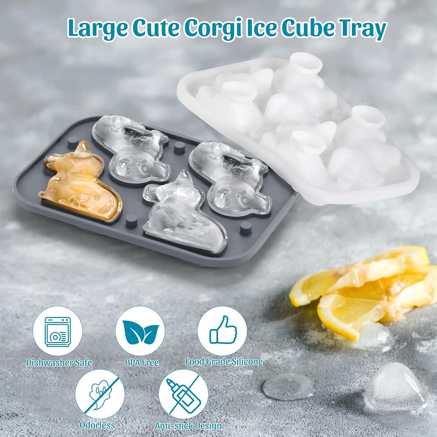 Bandeja de Hielo Grande Qomamount Corgi Silicona Libre BPA