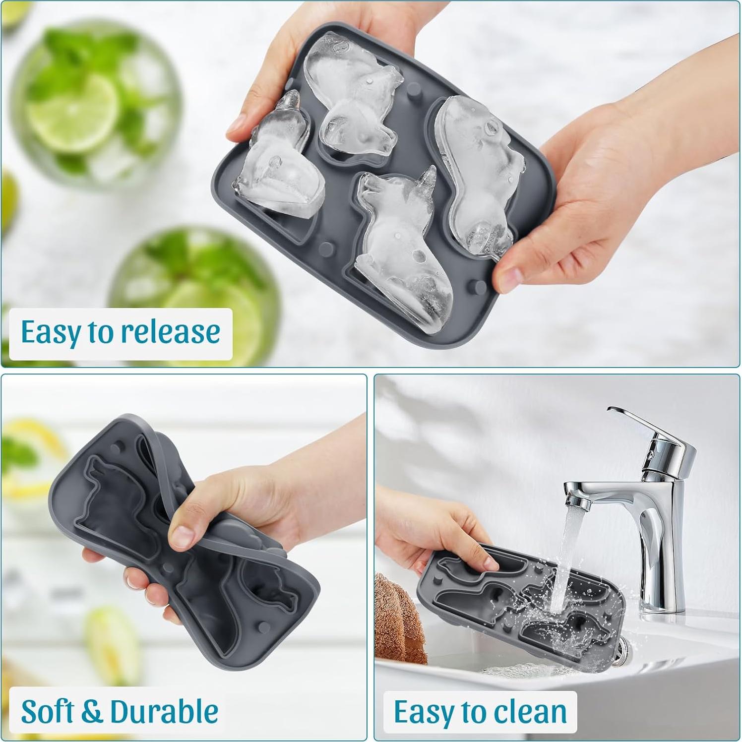 Bandeja de Hielo Grande Qomamount Corgi Silicona Libre BPA