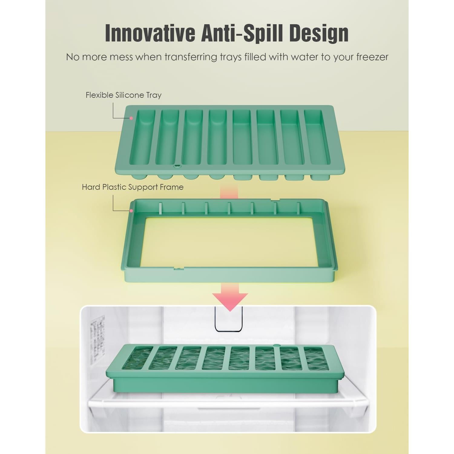 Bandejas de Hielo Iyes.top de Silicona para Botellas - 2 PZS