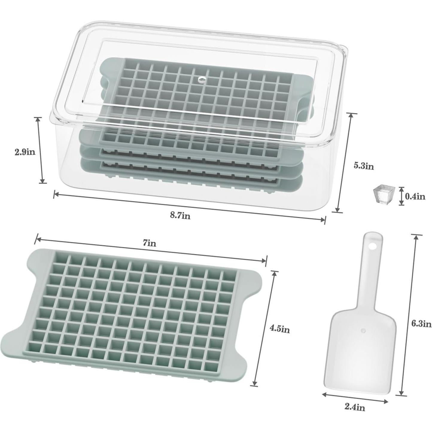 Bandeja de Hielo Mini GGUW con Contenedor - 432 Cubos