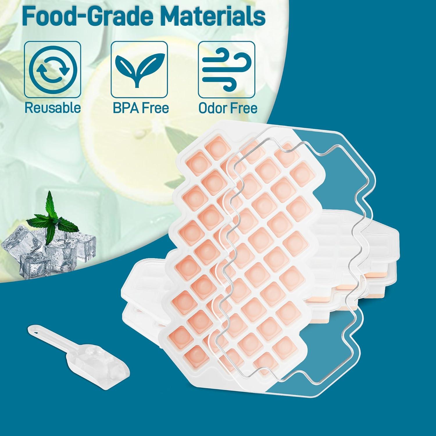 Molde de Cubos de Hielo Waybesty 3 Piezas Silicona 24.1x15cm