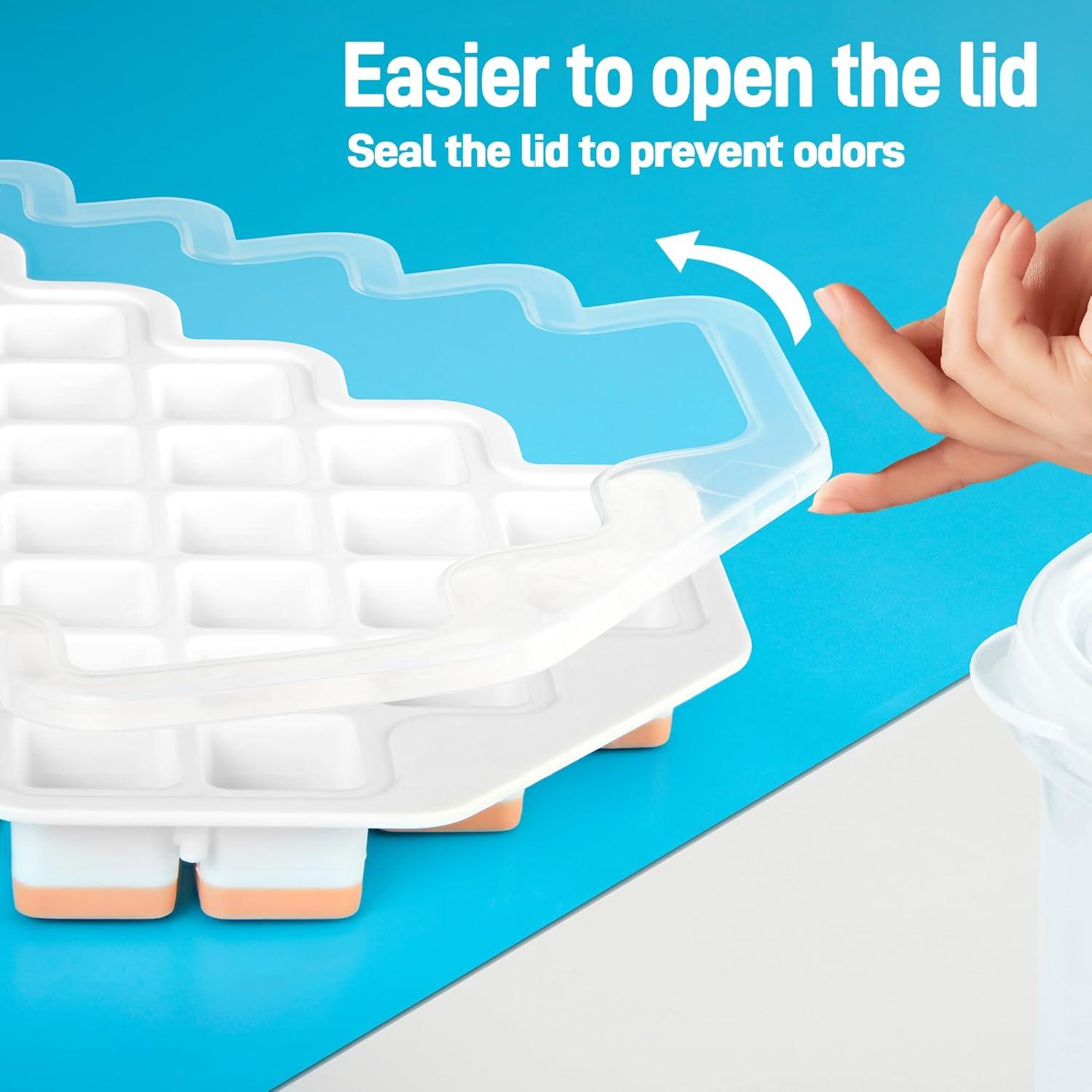 Molde de Cubos de Hielo Waybesty 3 Piezas Silicona 24.1x15cm