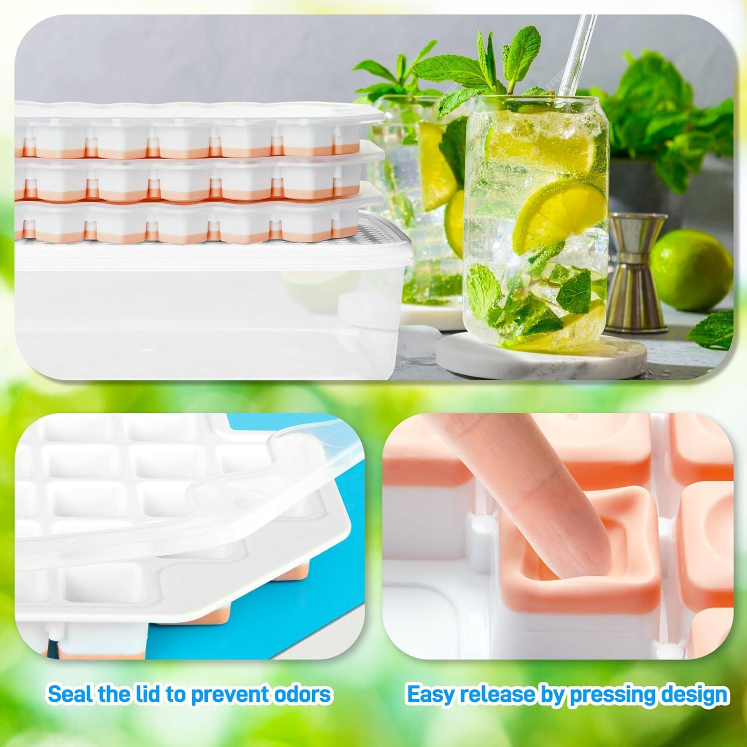 Molde de Cubos de Hielo Waybesty 3 Piezas Silicona 24.1x15cm