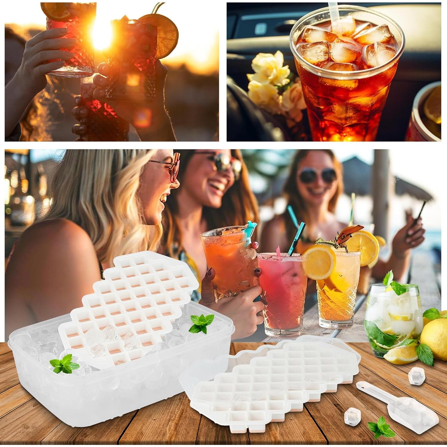 Molde de Cubos de Hielo Waybesty 3 Piezas Silicona 24.1x15cm