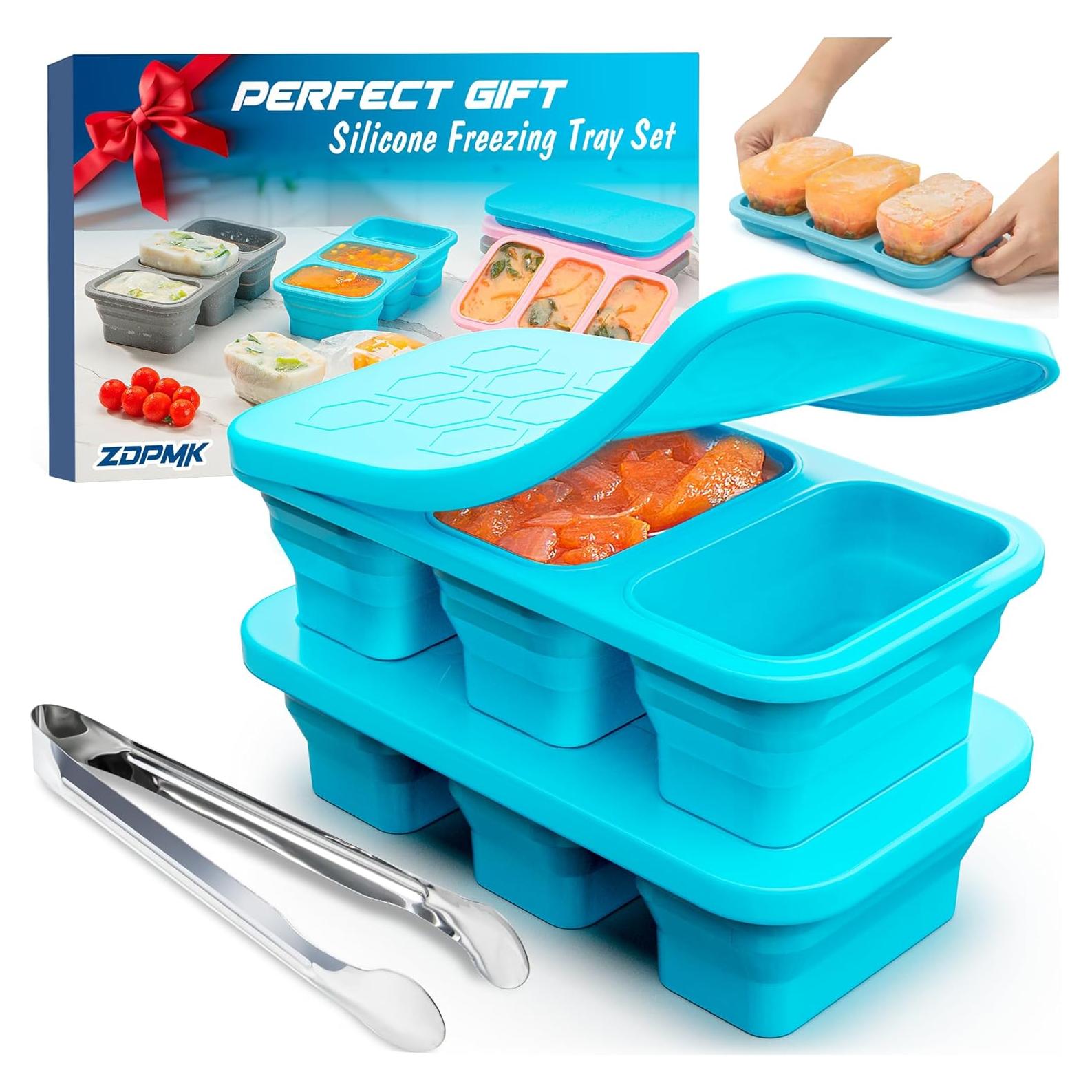 Bandejas de Congelador de Silicona ZDPMK 1 Taza Apilables