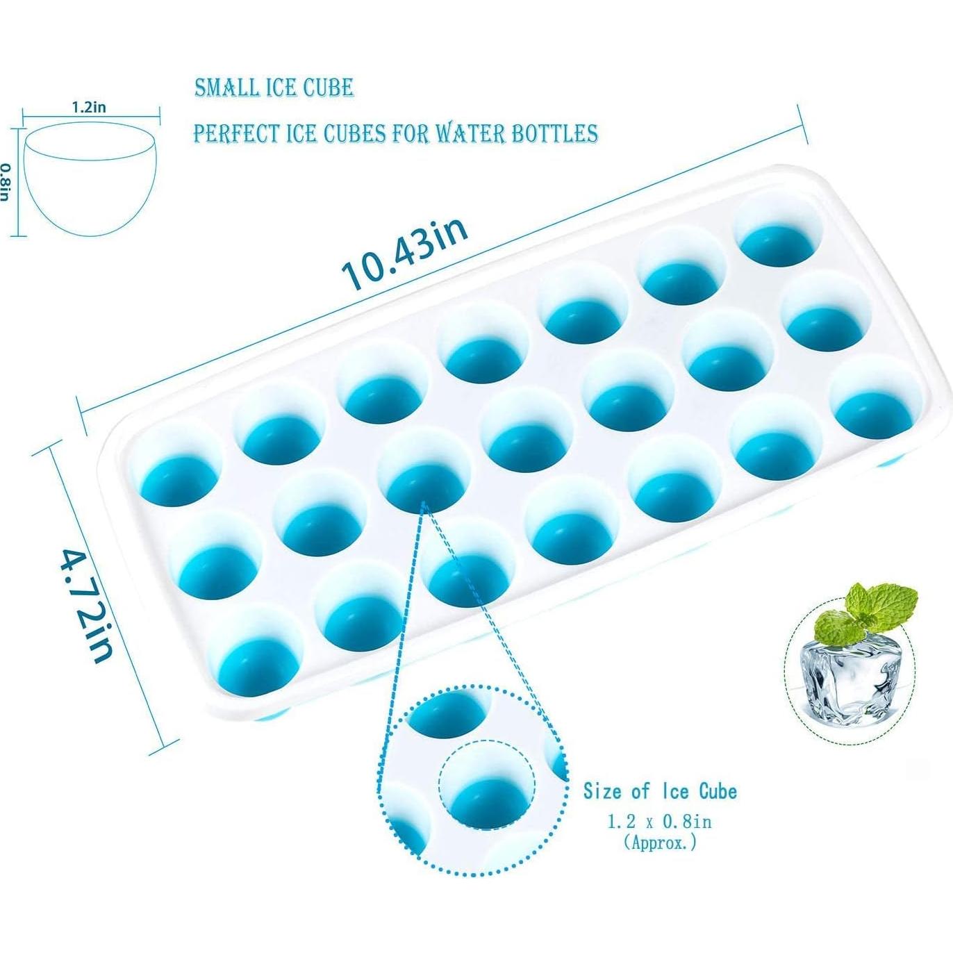 Bandejas de Hielo Clink - Silicona, 2 Piezas, 42 Cubos, Azul