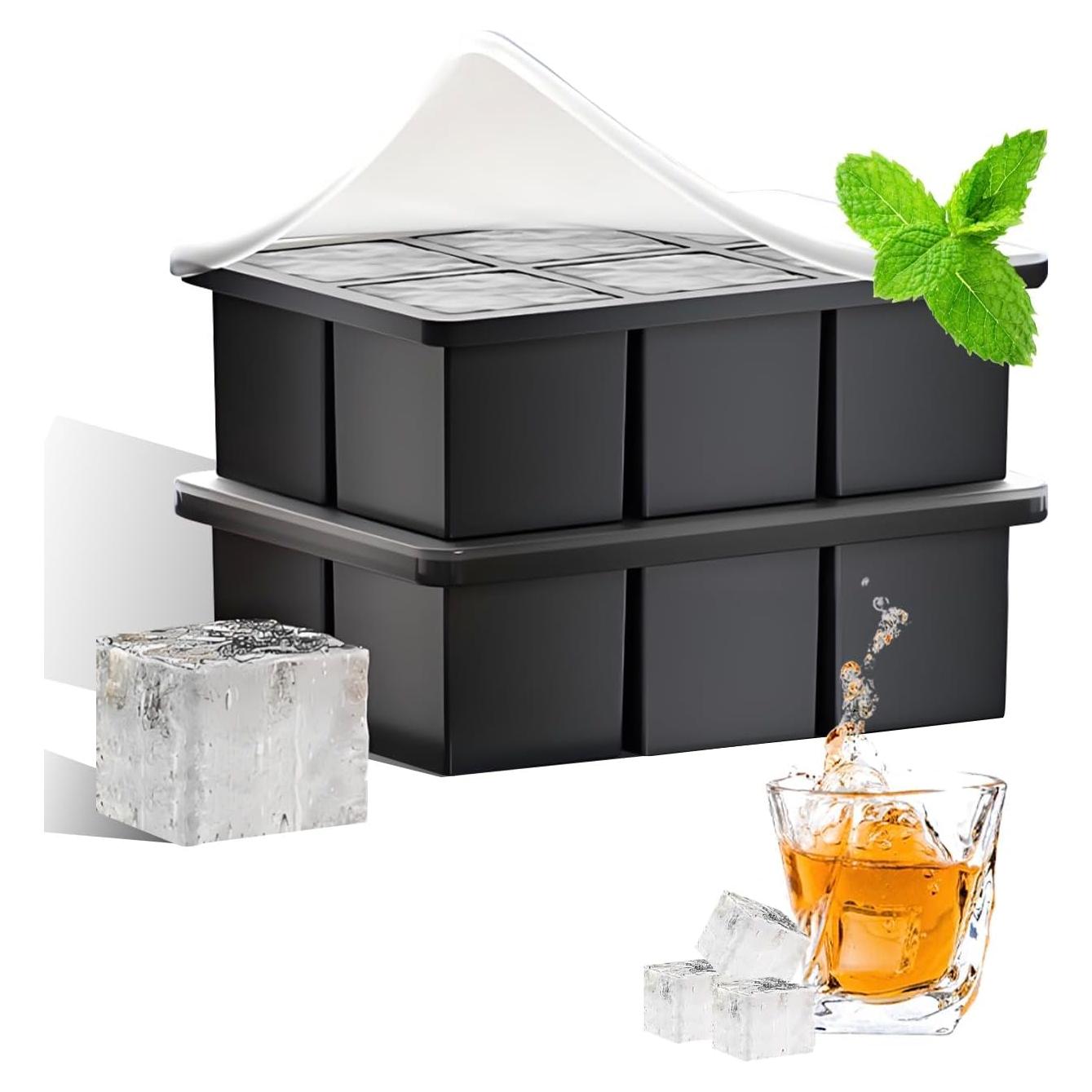 Bandejas de Hielo de Silicona DclobTop - 12 Cubos Cuadrados