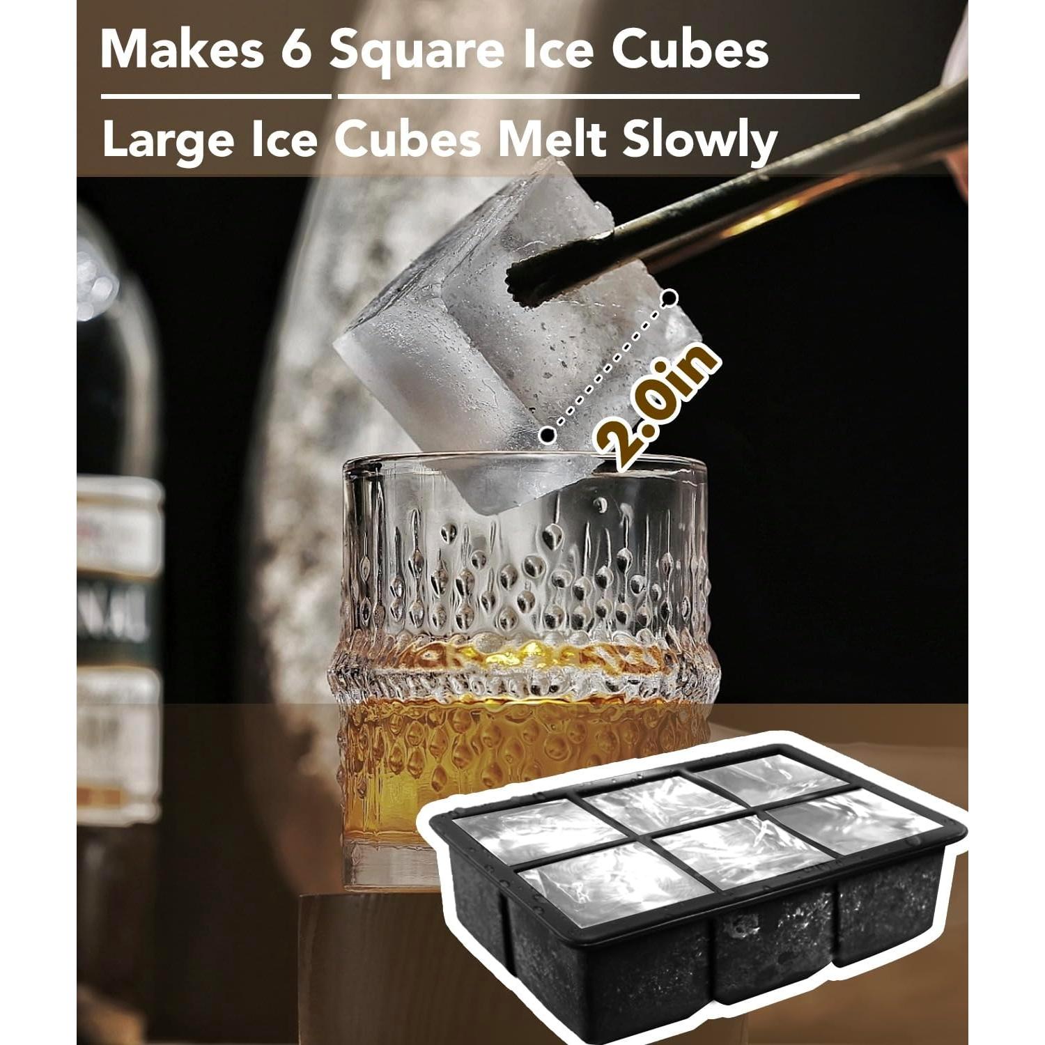 Bandejas de Hielo de Silicona DclobTop - 12 Cubos Cuadrados