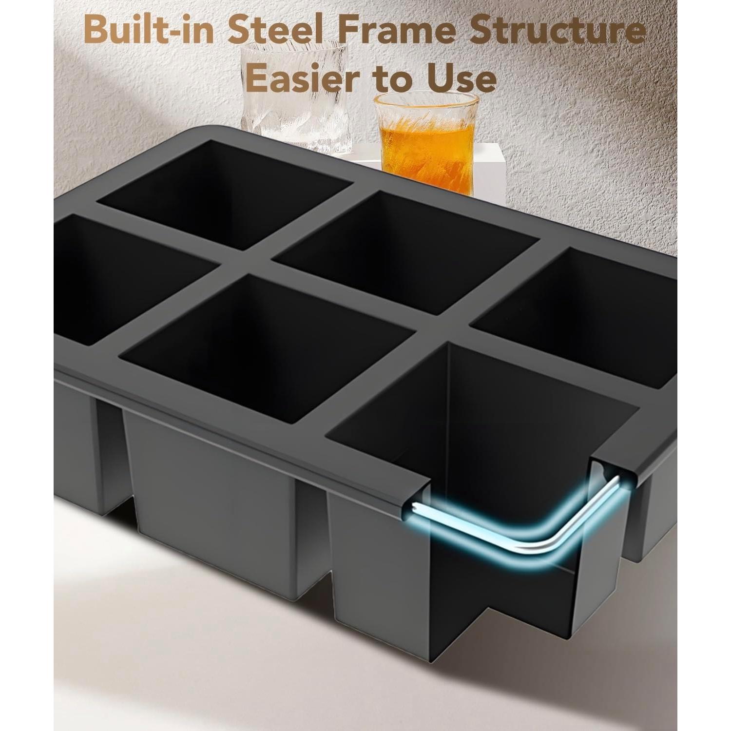 Bandejas de Hielo de Silicona DclobTop - 12 Cubos Cuadrados