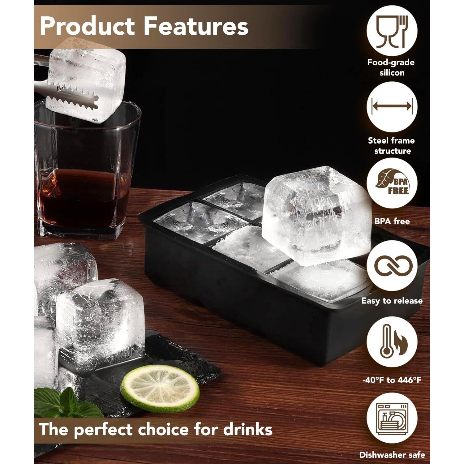 Bandejas de Hielo de Silicona DclobTop - 12 Cubos Cuadrados