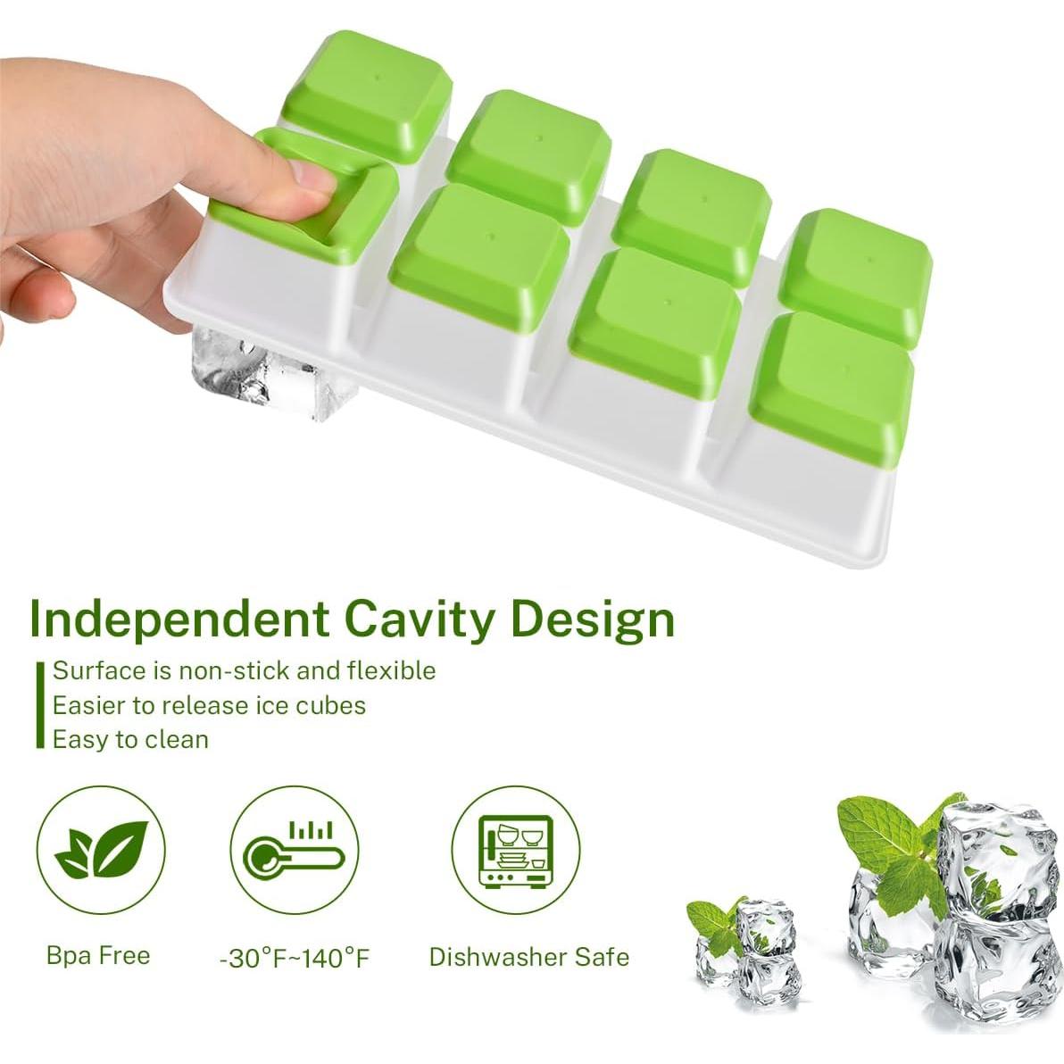 Bandeja de Hielo Grande Alinana 3 Piezas Silicona Sin BPA