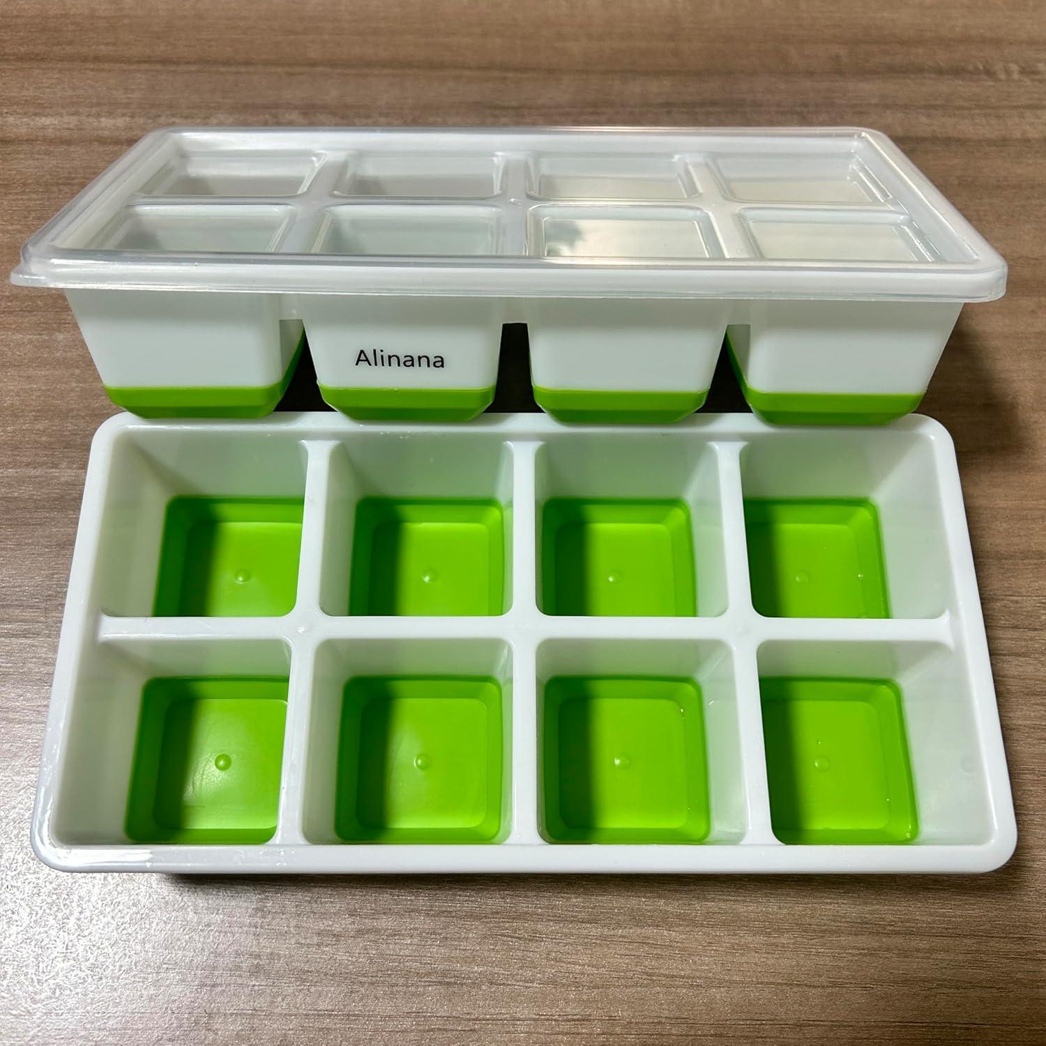 Bandeja de Hielo Grande Alinana 3 Piezas Silicona Sin BPA