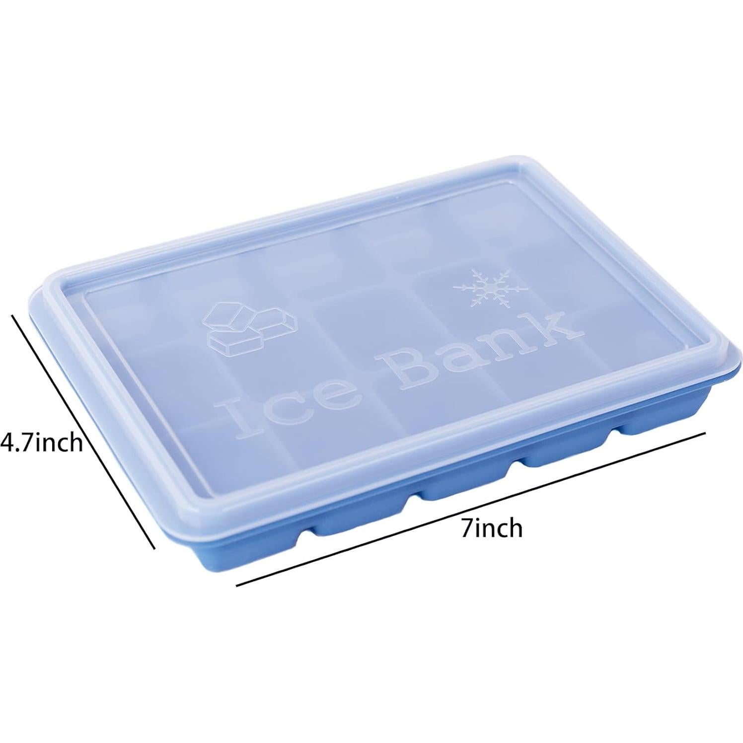 Bandejas de Hielo de Silicona FUN LAVIE 2 Piezas con Tapa