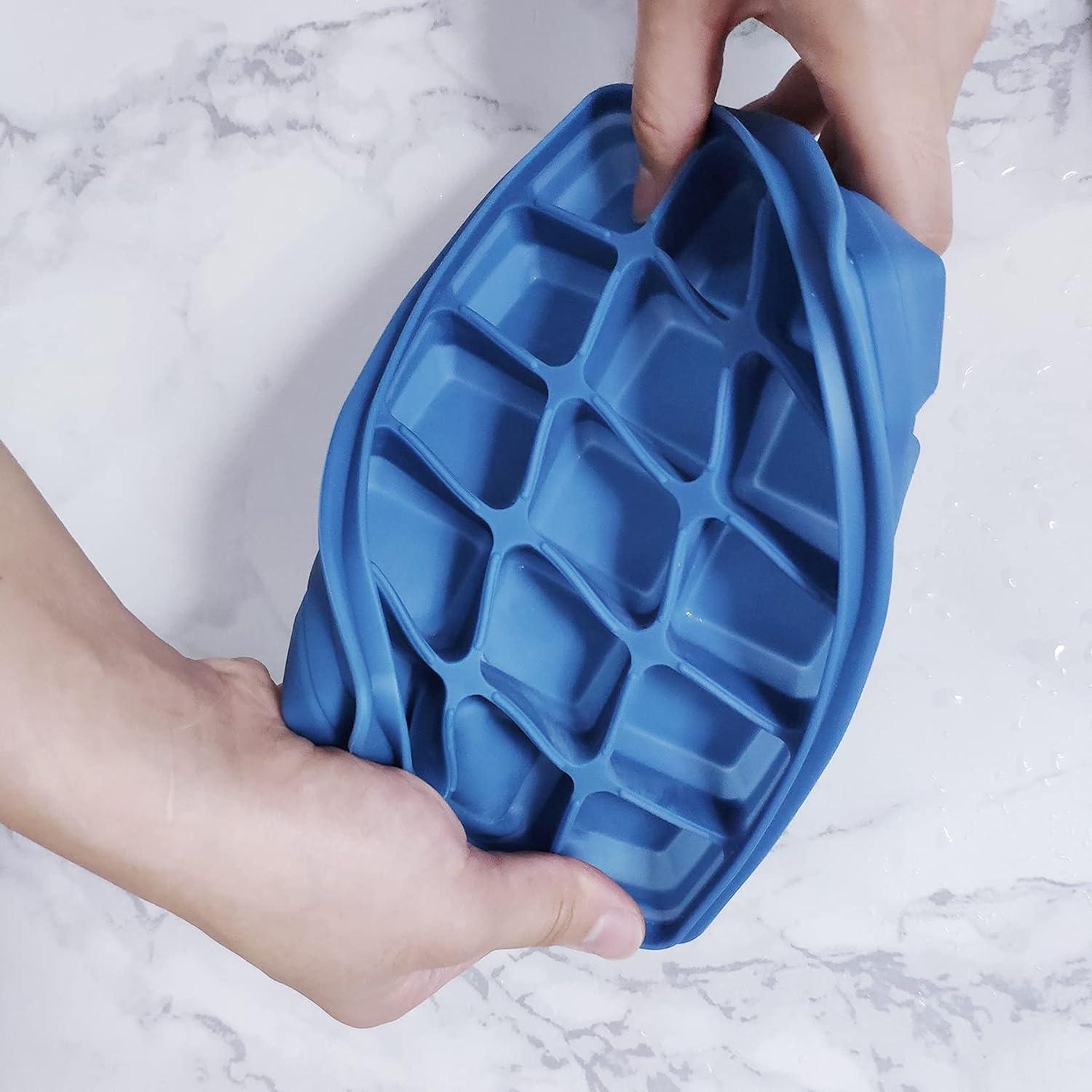 Bandejas de Hielo de Silicona FUN LAVIE 2 Piezas con Tapa