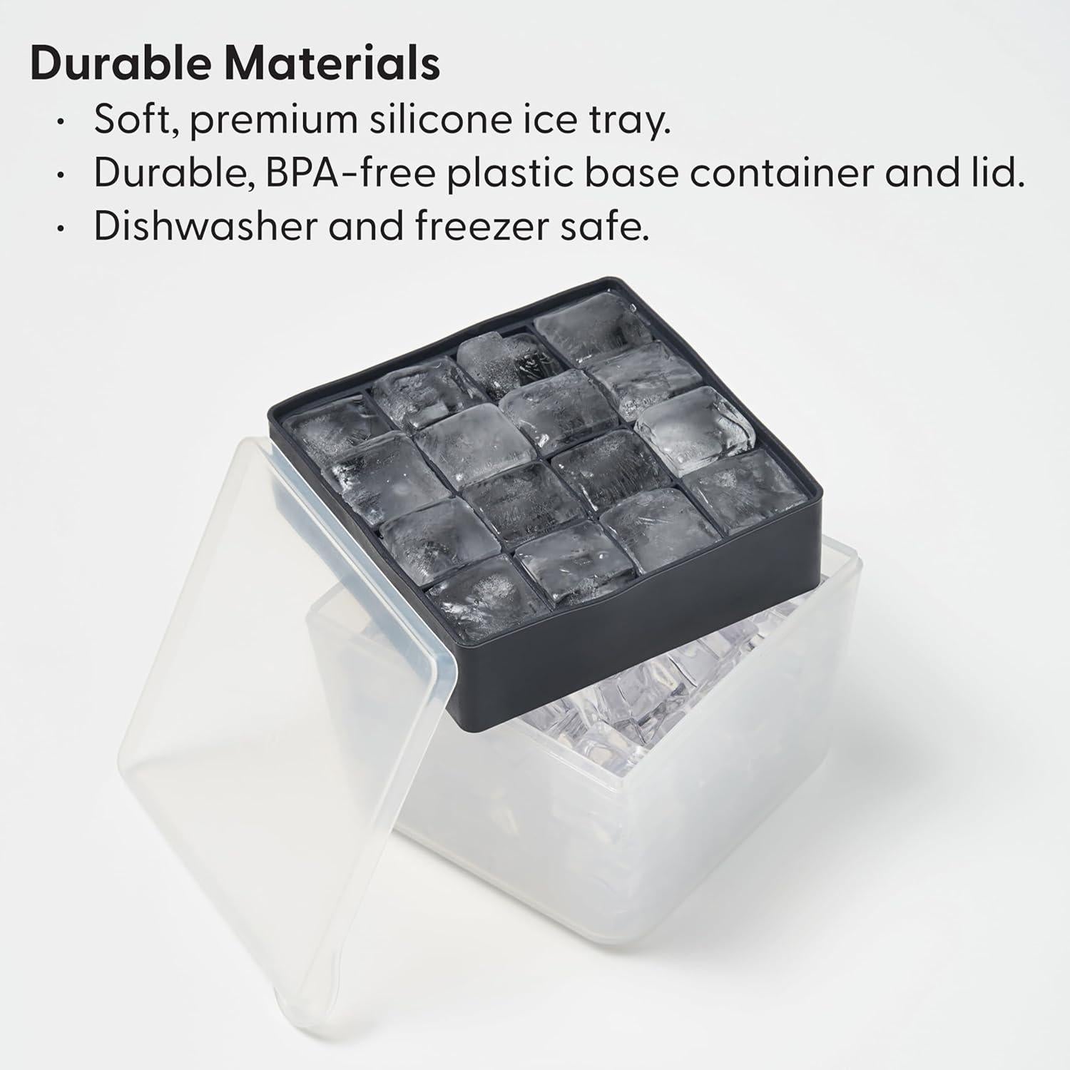 Bandeja de Hielo W&P Mini Ice Box con Tapa - 48 Cubos - Silicona