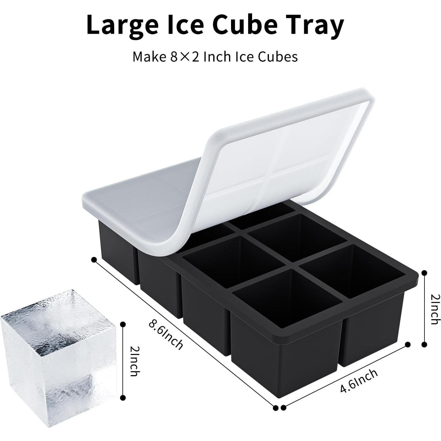 Bandeja de Hielo Cuadrada Grande Bongpuda de Silicona 22x11.5cm