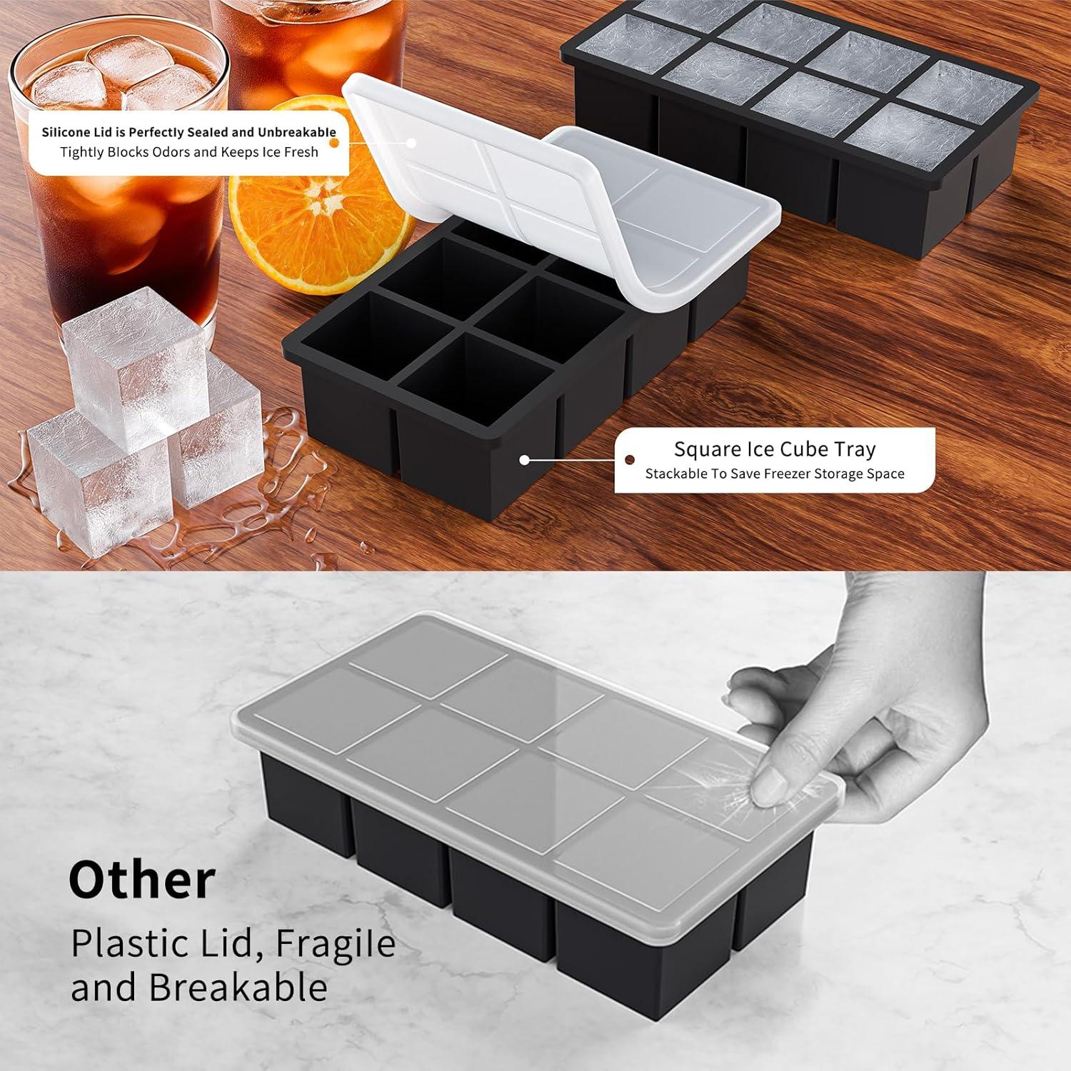 Bandeja de Hielo Cuadrada Grande Bongpuda de Silicona 22x11.5cm