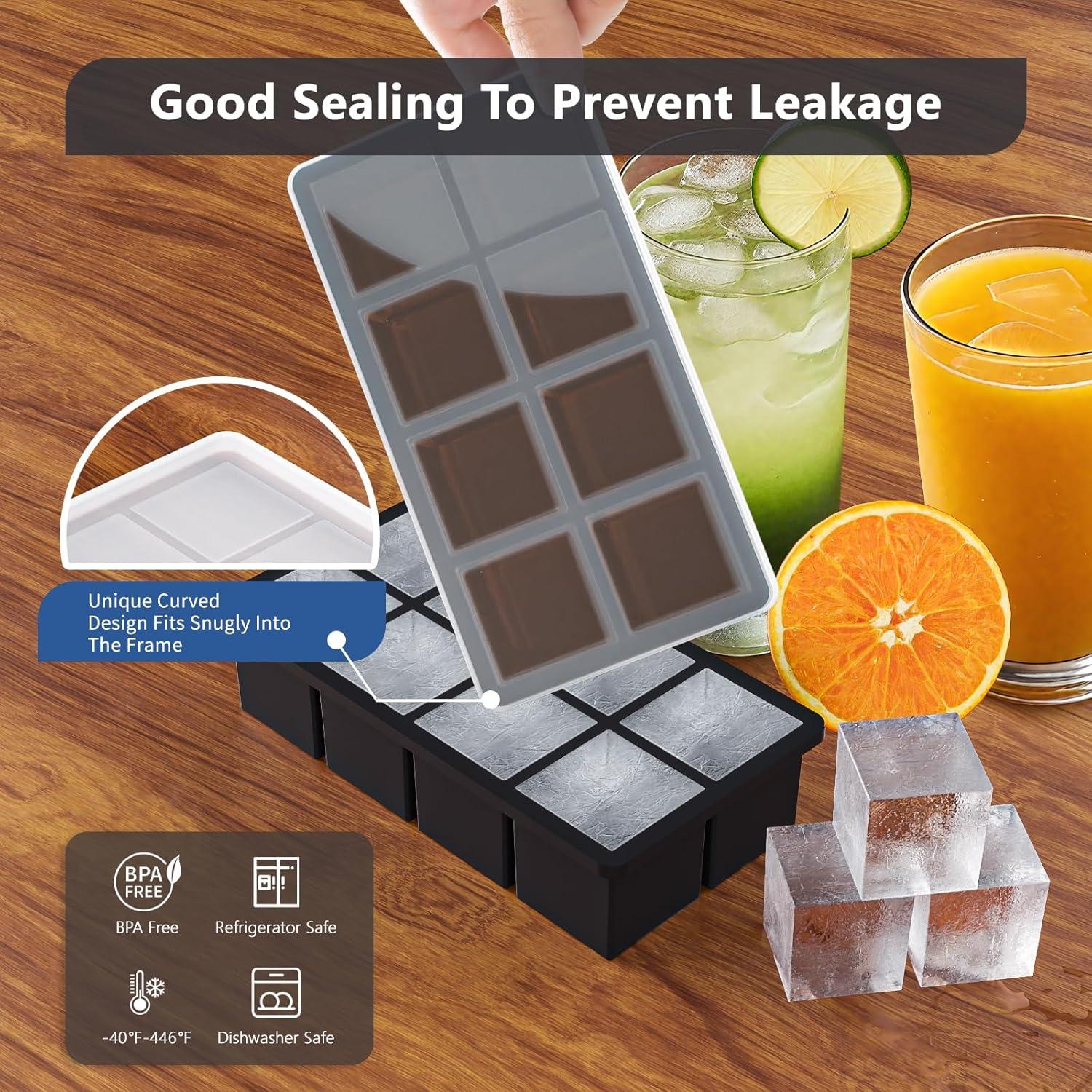 Bandeja de Hielo Cuadrada Grande Bongpuda de Silicona 22x11.5cm