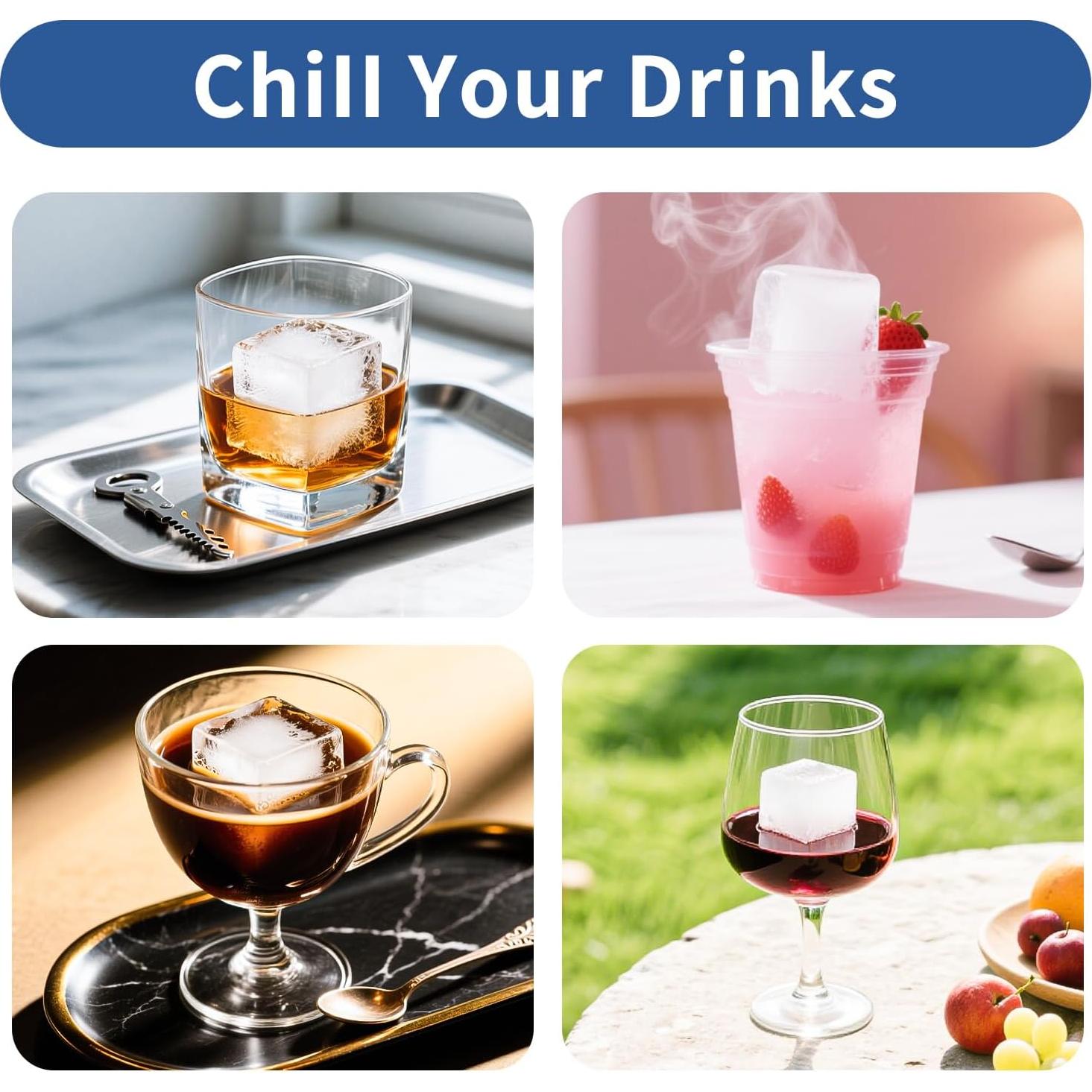 Bandeja de Hielo Cuadrada Grande Bongpuda de Silicona 22x11.5cm