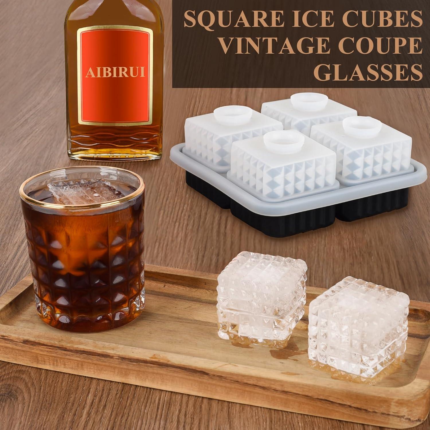 Molde de Cubos de Hielo Aibirui 5.08 cm con Tapa - Silicona