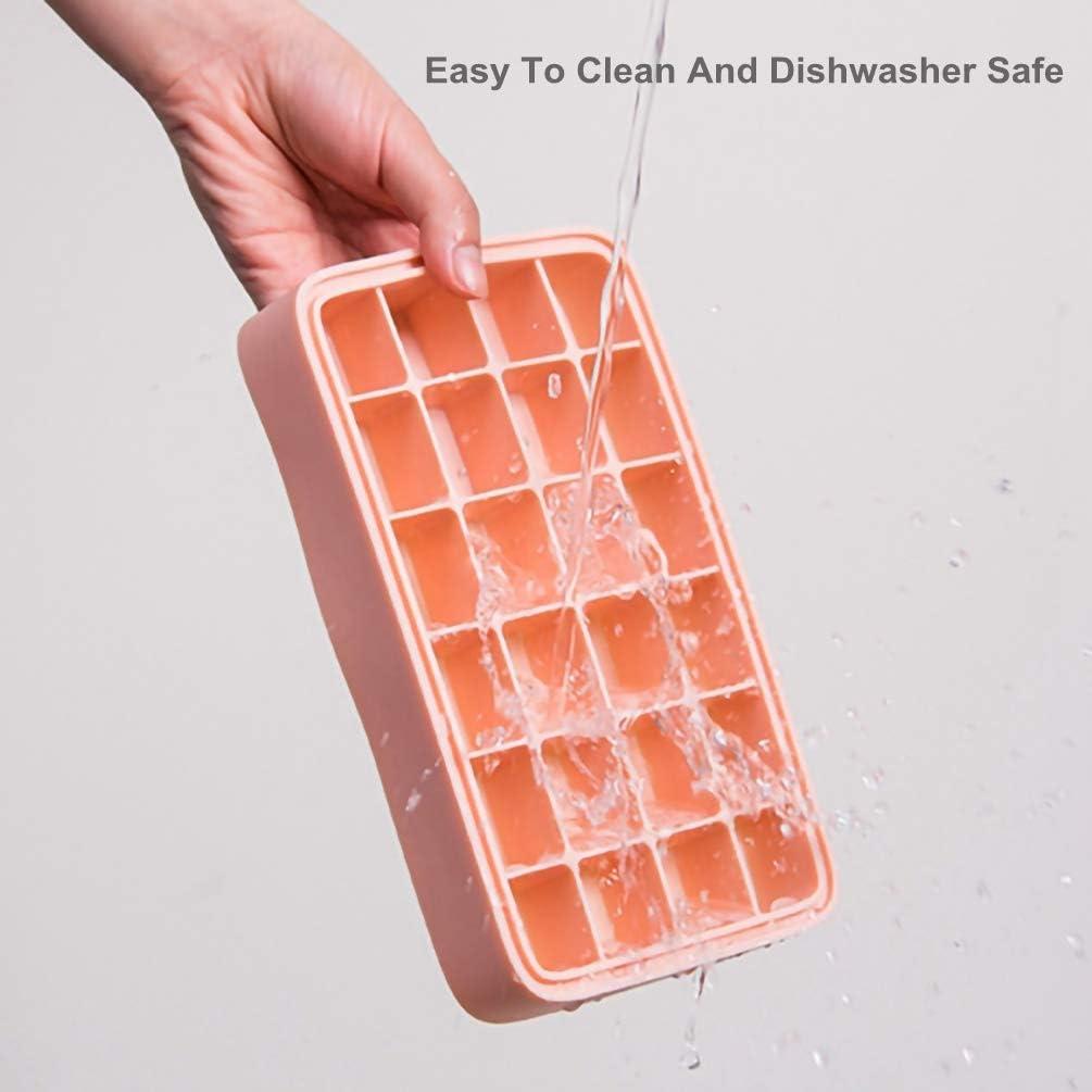 Bandejas de Hielo Silicona Bangp 2 Piezas Apilables 24 Cubos