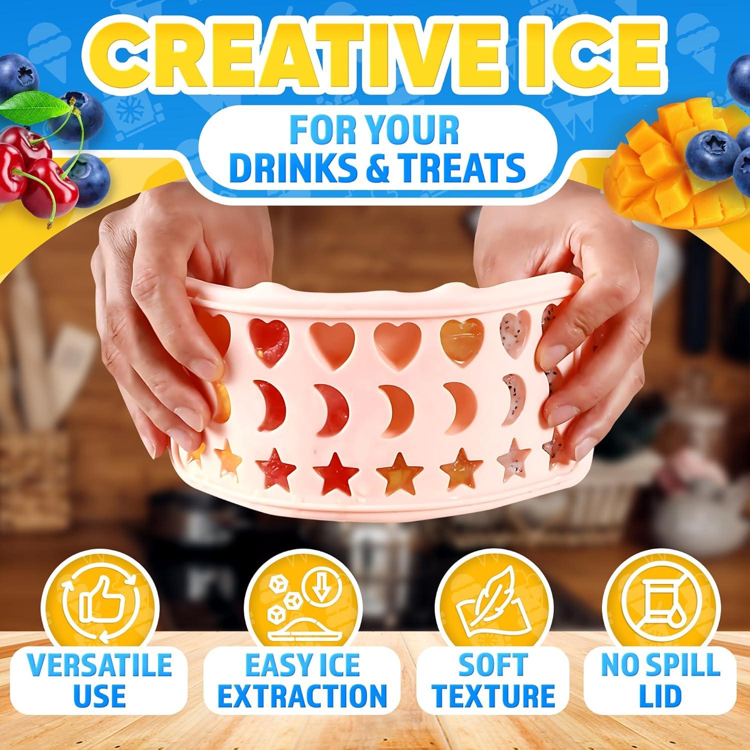 Bandeja de Hielo Silicona ALPENKOK con Tapa 24 Cavidades