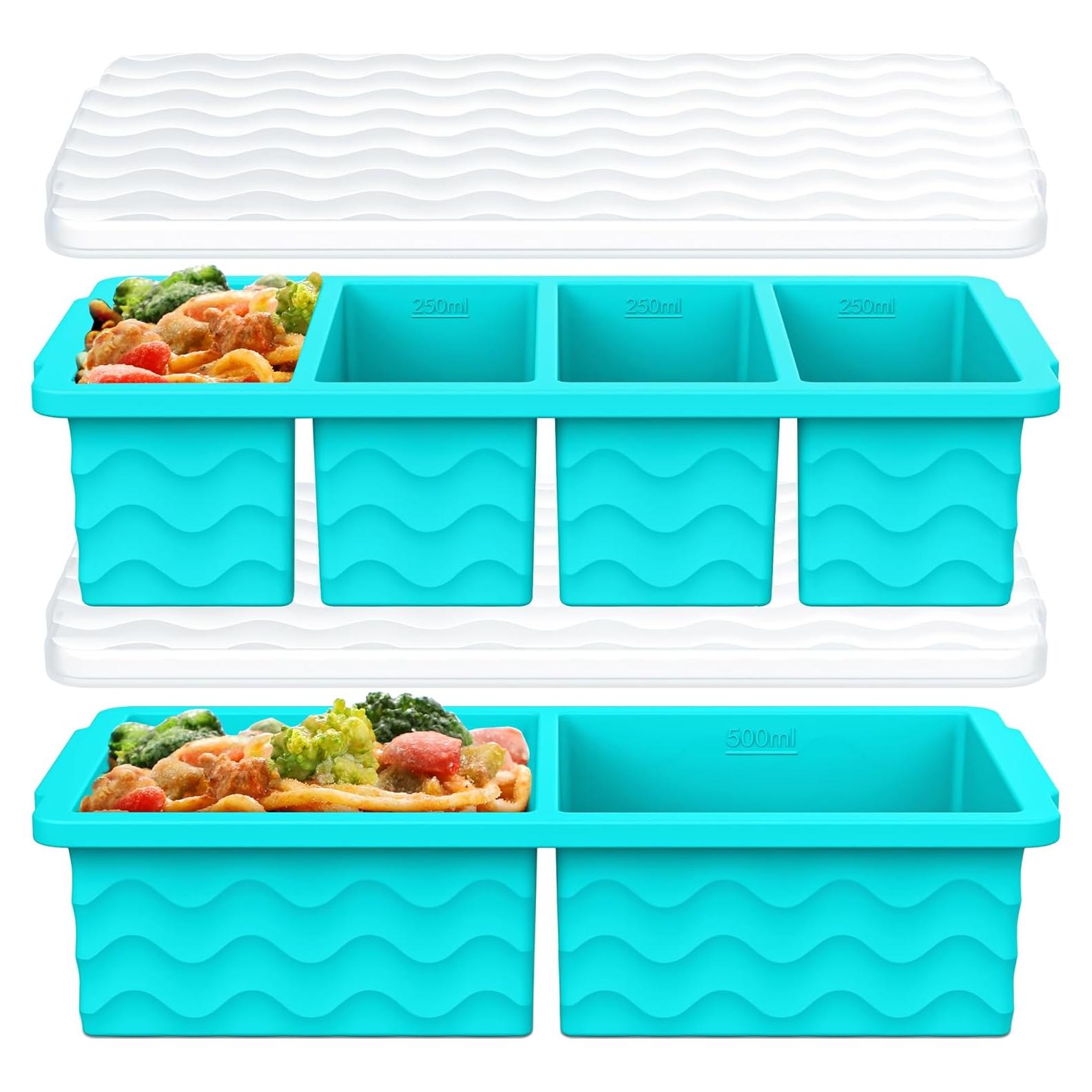 Bandejas de congelador de silicona Aopigavi 2x250mL/500mL