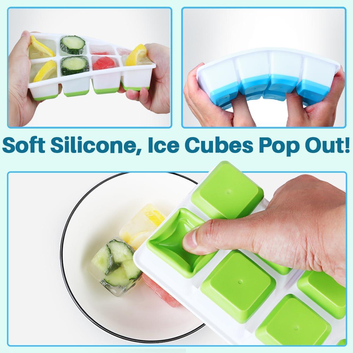 Moldes de Hielo Grandes FURNSII 2 Piezas Silicona 4.6 cm